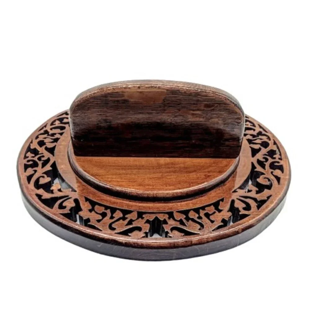Vintage Carved Birds Solid Wood Wall Shelf